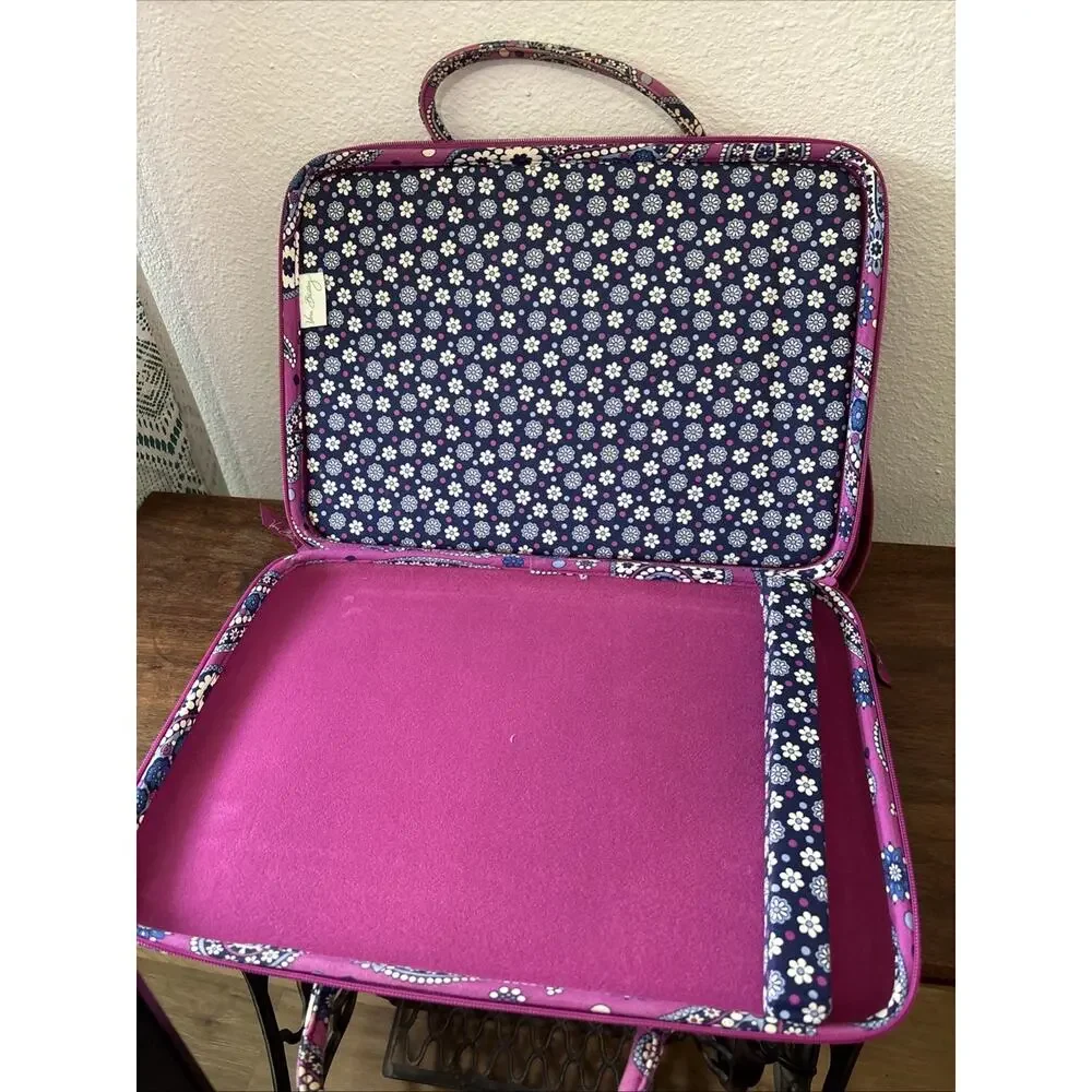 Hard Laptop Case Pink Blue Paisley Vera Bradley Metropolitan Boysenberry Preppy